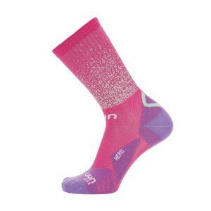 UYN Cyklistické ponožky klasické - AERO LADY - fialová/biela/ružová 37-38