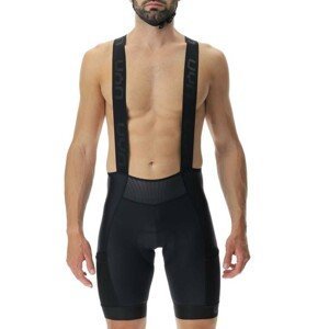 UYN Cyklistické nohavice krátke s trakmi - ADVENTOUR CARGO - čierna L