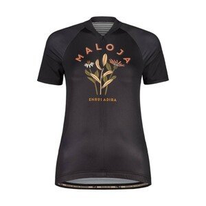 MALOJA Cyklistický dres s krátkym rukávom - MALOJA GANESM. 1/2 - čierna XS