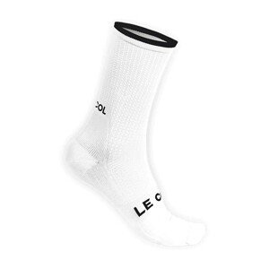 LE COL Cyklistické ponožky klasické - BORA HANSGROHE 2022 - biela S-M