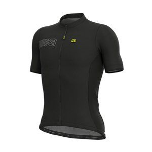 ALÉ Cyklistický dres s krátkym rukávom - COLOR BLOCK - čierna XL