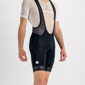 SPORTFUL Cyklistické nohavice krátke s trakmi - NEO - čierna L