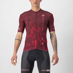 CASTELLI Cyklistický dres s krátkym rukávom - GIRO D'ITALIA 2022 - bordová 3XL