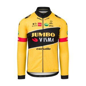 AGU Cyklistický dres s dlhým rukávom letný - JUMBO-VISMA 2022 - čierna/žltá S
