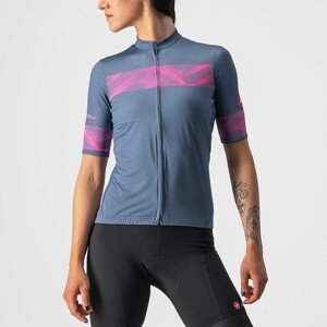CASTELLI Cyklistický dres s krátkym rukávom - FENICE LADY - modrá/ružová XL