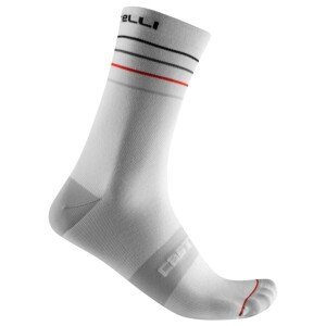 CASTELLI Cyklistické ponožky klasické - ENDURANCE 15 - biela S-M