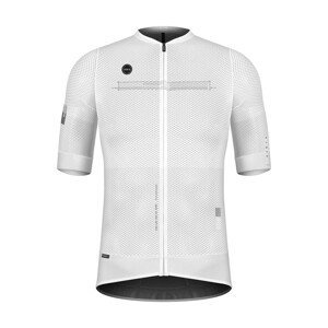 GOBIK Cyklistický dres s krátkym rukávom - CARRERA 2.0 MOON - biela L