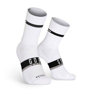 GOBIK Cyklistické ponožky klasické - SUPERB HORIZON - biela L-XL