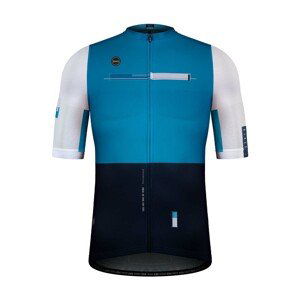 GOBIK Cyklistický dres s krátkym rukávom - STARK COBALT - čierna/biela/modrá L