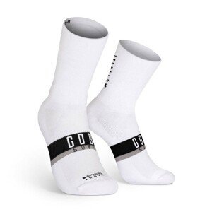 GOBIK Cyklistické ponožky klasické - SUPERB STANDARD - biela