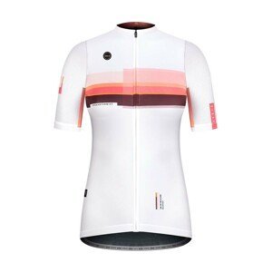 GOBIK Cyklistický dres s krátkym rukávom - STARK ROSEWOOD LADY - ružová/bordová/biela M