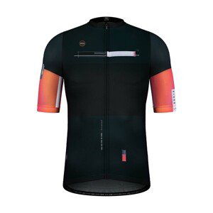 GOBIK Cyklistický dres s krátkym rukávom - STARK DYE - čierna/ružová/oranžová 4XL
