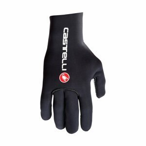 CASTELLI Cyklistické rukavice dlhoprsté - DILUVIO C - čierna/červená 2XL