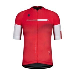 GOBIK Cyklistický dres s krátkym rukávom - CX PRO 2.0 - červená/biela L