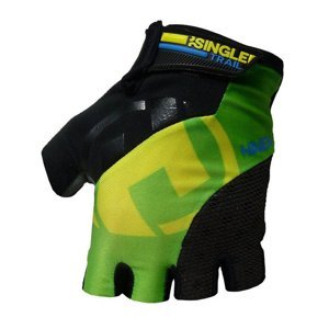 HAVEN Cyklistické rukavice krátkoprsté - SINGLETRAIL - zelená/čierna L