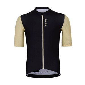 HOLOKOLO Cyklistický dres s krátkym rukávom - RELIABLE ELITE - béžová/čierna 2XL