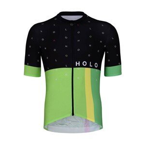 HOLOKOLO Cyklistický dres s krátkym rukávom - OPTIMISTIC ELITE - čierna/zelená 3XL