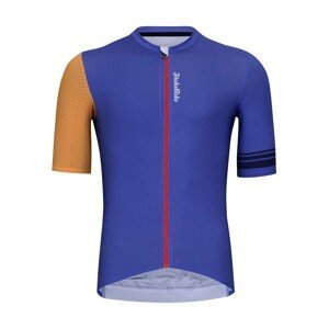 HOLOKOLO Cyklistický dres s krátkym rukávom - GREAT ELITE - oranžová/modrá 6XL