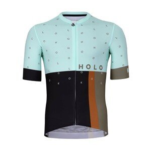 HOLOKOLO Cyklistický dres s krátkym rukávom - GRATEFUL ELITE - svetlo modrá/čierna 3XL