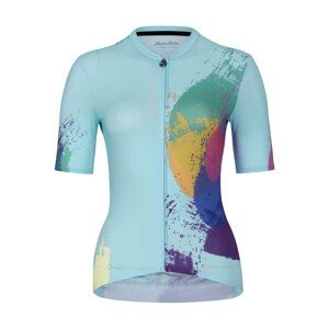 HOLOKOLO Cyklistický dres s krátkym rukávom - SURPRISED ELITE LADY - svetlo modrá/oranžová/žltá/ružová/zelená/fialová M