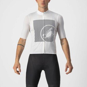 CASTELLI Cyklistický dres s krátkym rukávom - BAGARRE - biela/modrá 3XL