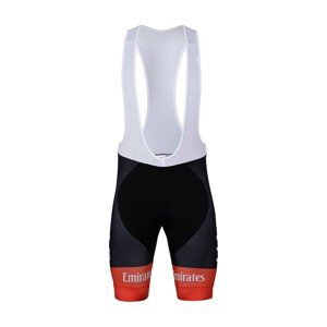BONAVELO Cyklistické nohavice krátke s trakmi - UAE 2022  - čierna/červená/biela 5XL