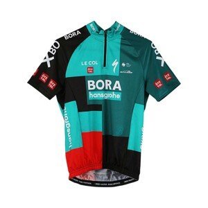 LE COL Cyklistický dres s krátkym rukávom - BORA HANSGROHE 2022 - zelená/šedá 12-13Y