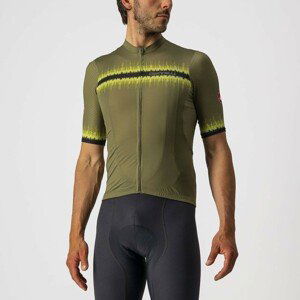 CASTELLI Cyklistický dres s krátkym rukávom - GRIMPEUR - zelená/žltá 3XL