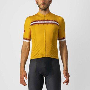 CASTELLI Cyklistický dres s krátkym rukávom - GRIMPEUR - žltá 2XL