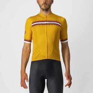 CASTELLI Cyklistický dres s krátkym rukávom - GRIMPEUR - žltá XL