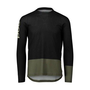 POC Cyklistický dres s dlhým rukávom letný - MTB PURE LS - zelená/čierna 2XL