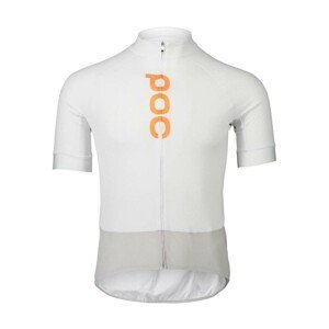 POC Cyklistický dres s krátkym rukávom - ESSENTIAL ROAD LOGO - šedá/biela 2XL