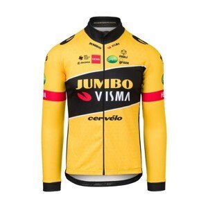 AGU Cyklistický dres s dlhým rukávom letný - JUMBO-VISMA 2022 - čierna/žltá 3XL