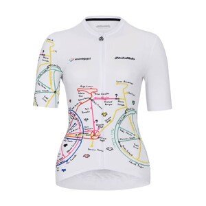 HOLOKOLO Cyklistický dres s krátkym rukávom - MAAPPI ELITE LADY - viacfarebná/biela L