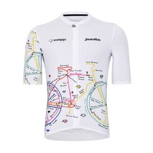 HOLOKOLO Cyklistický dres s krátkym rukávom - MAAPPI ELITE - viacfarebná/biela L