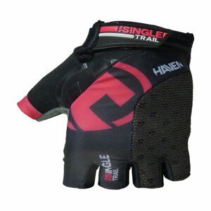 HAVEN Cyklistické rukavice krátkoprsté - SINGLETRAIL - ružová/čierna XS