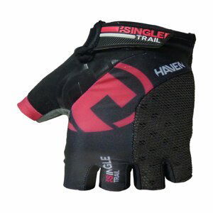 HAVEN Cyklistické rukavice krátkoprsté - SINGLETRAIL - čierna/ružová S