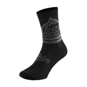 ROCDAY Cyklistické ponožky klasické - TRAIL - čierna/šedá S-M