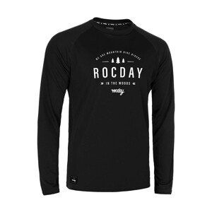 ROCDAY Cyklistický dres s dlhým rukávom letný - PATROL - čierna 2XL