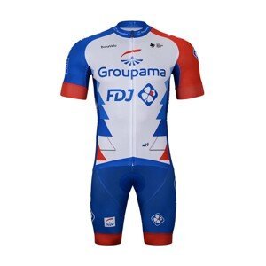 BONAVELO Cyklistický krátky dres a krátke nohavice - GROUPAMA FDJ 2022 - modrá/biela/červená