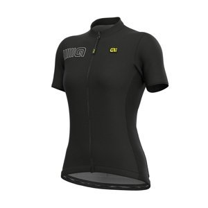 ALÉ Cyklistický dres s krátkym rukávom - COLOR BLOCK LADY - čierna XL