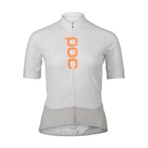 POC Cyklistický dres s krátkym rukávom - ESSENTIAL ROAD LADY - biela/šedá M