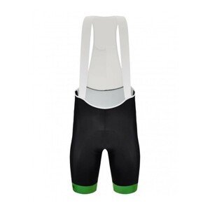 SANTINI Cyklistické nohavice krátke s trakmi - TOUR DE FRANCE 2022 - čierna/zelená XL