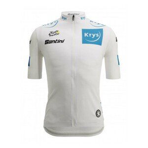 SANTINI Cyklistický dres s krátkym rukávom - TOUR DE FRANCE 2022 - biela XL