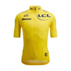 SANTINI Cyklistický dres s krátkym rukávom - TOUR DE FRANCE 2023 - žltá 4XL