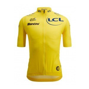SANTINI Cyklistický dres s krátkym rukávom - TOUR DE FRANCE 2023 - žltá 2XL