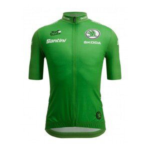 SANTINI Cyklistický dres s krátkym rukávom - TOUR DE FRANCE 2022 - zelená 3XL