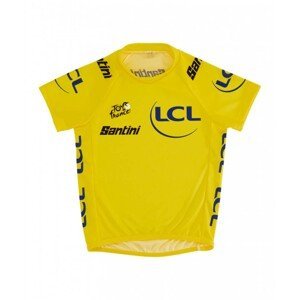 SANTINI Cyklistický dres s krátkym rukávom - TOUR DE FRANCE 2023 - žltá UNI KIDS
