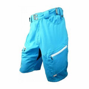 HAVEN Cyklistické nohavice krátke bez trakov - NAVAHO SLIMFIT - modrá/biela/zelená S