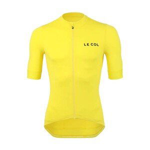 LE COL Cyklistický dres s krátkym rukávom - PRO JERSEY II - žltá 2XL